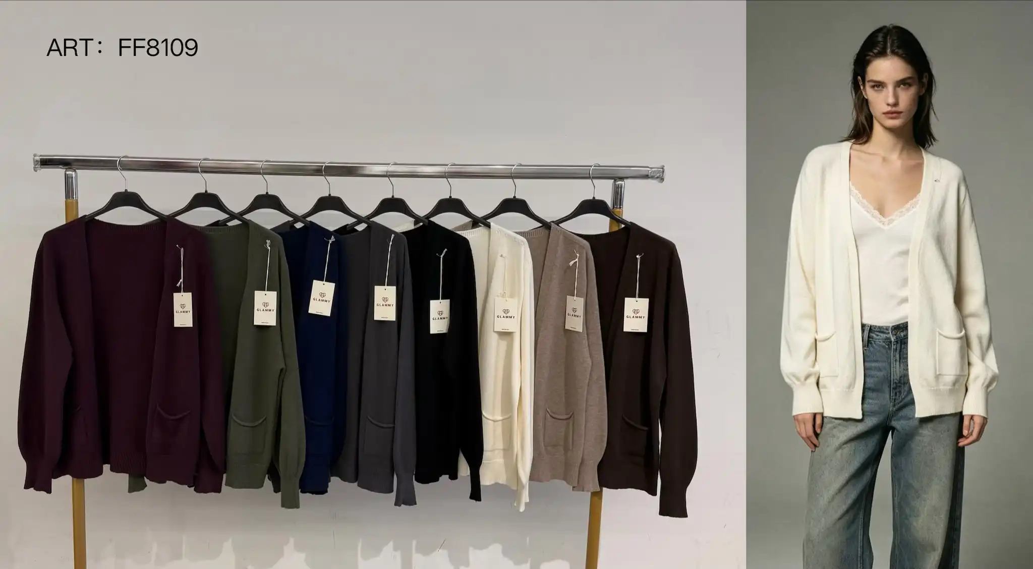 Oversize kardigan s výstrihom do V