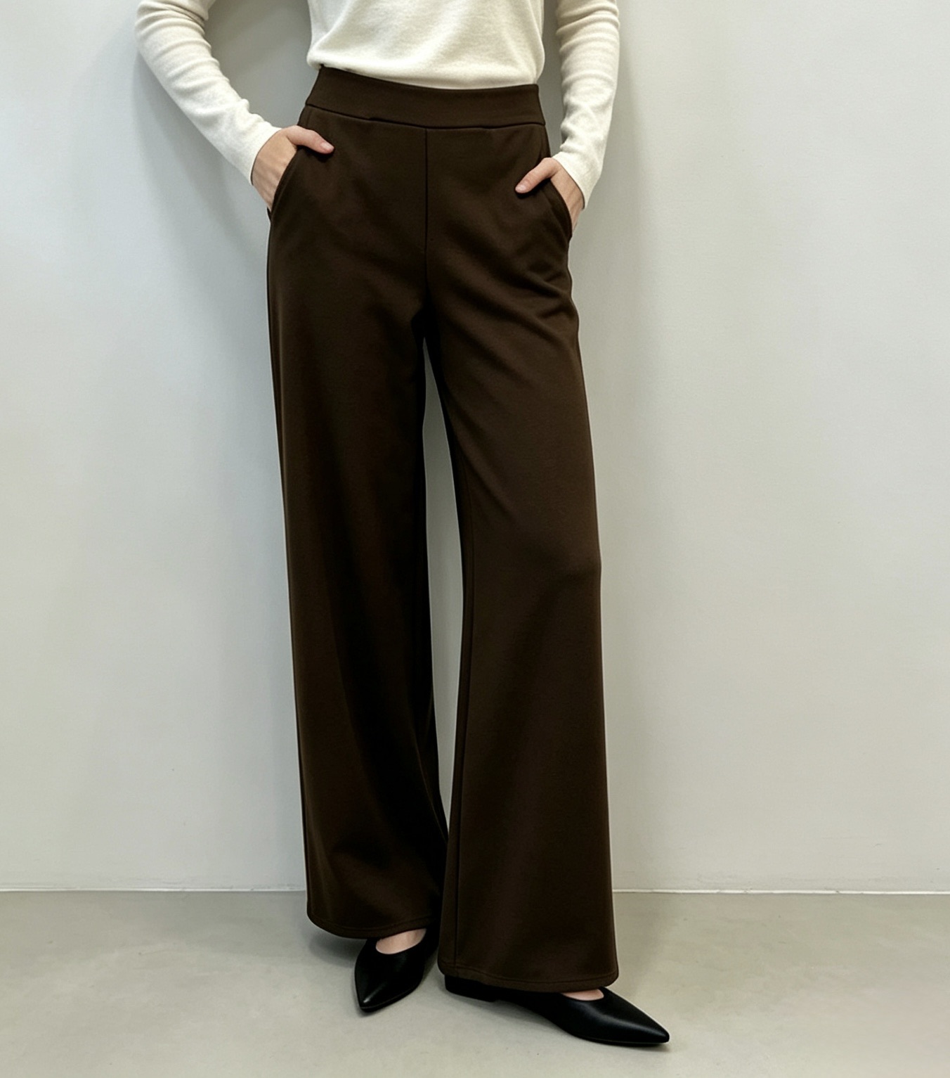 Nohavice Wide Leg s Elastickým Pásom