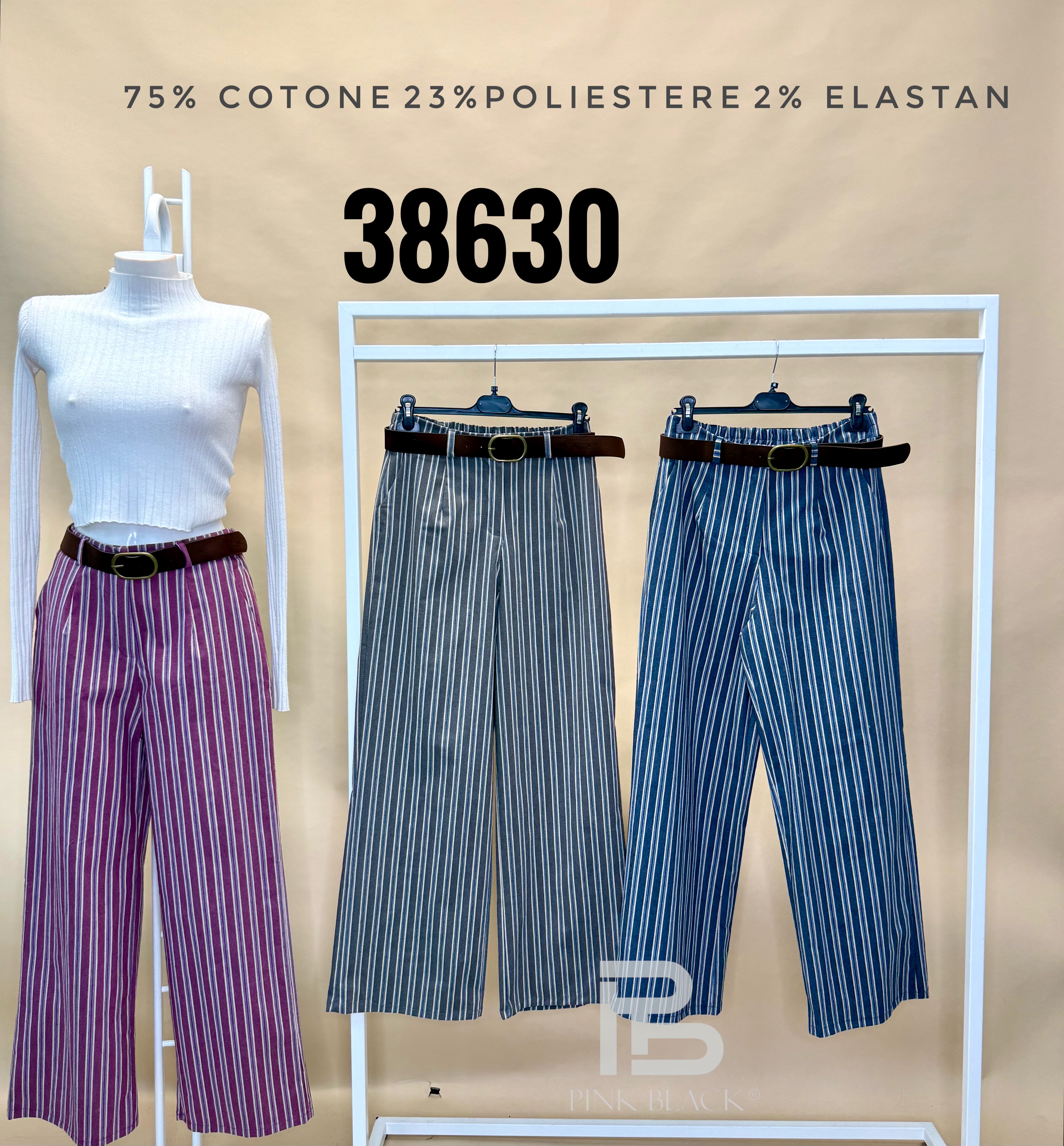 Široké pásikavé nohavice