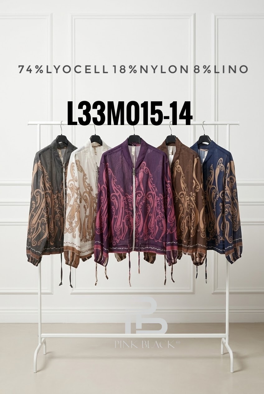 Bomber bunda s paisley vzorom