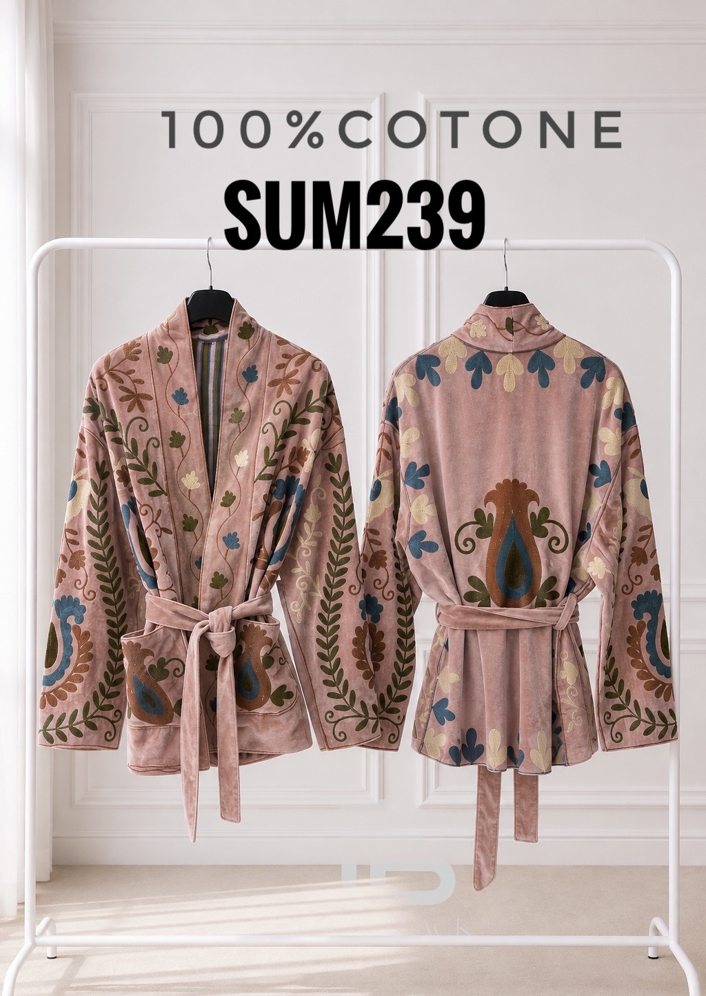 Voľná kimono bunda so zaväzovaním v páse