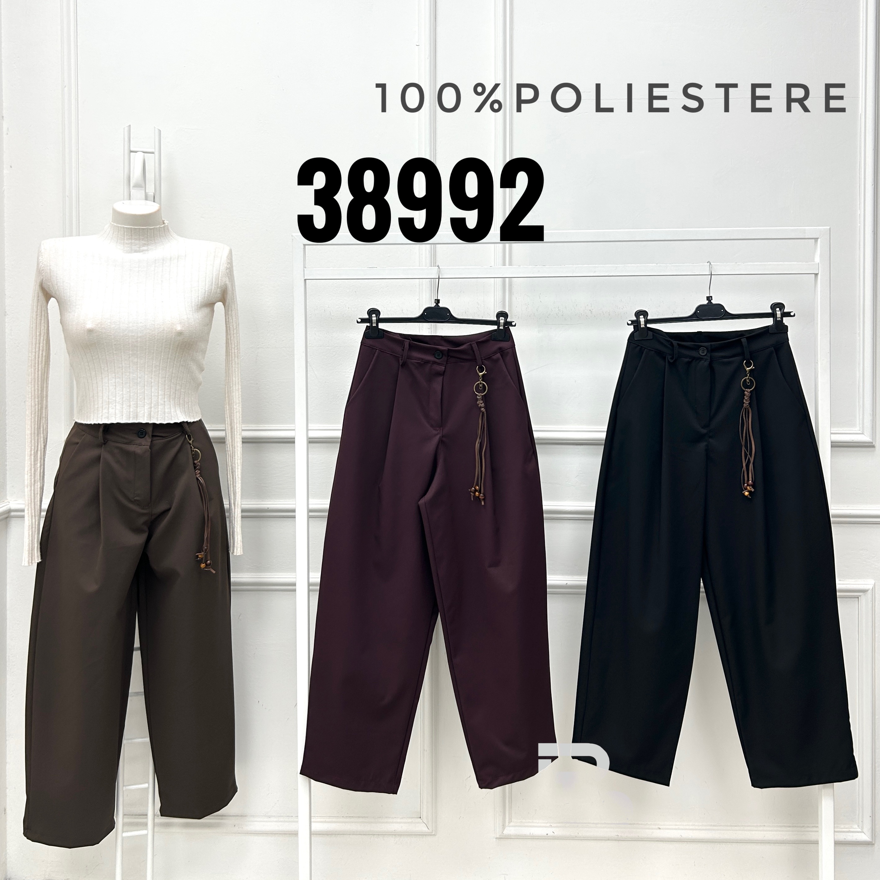 Nohavice Wide Leg s Kantom