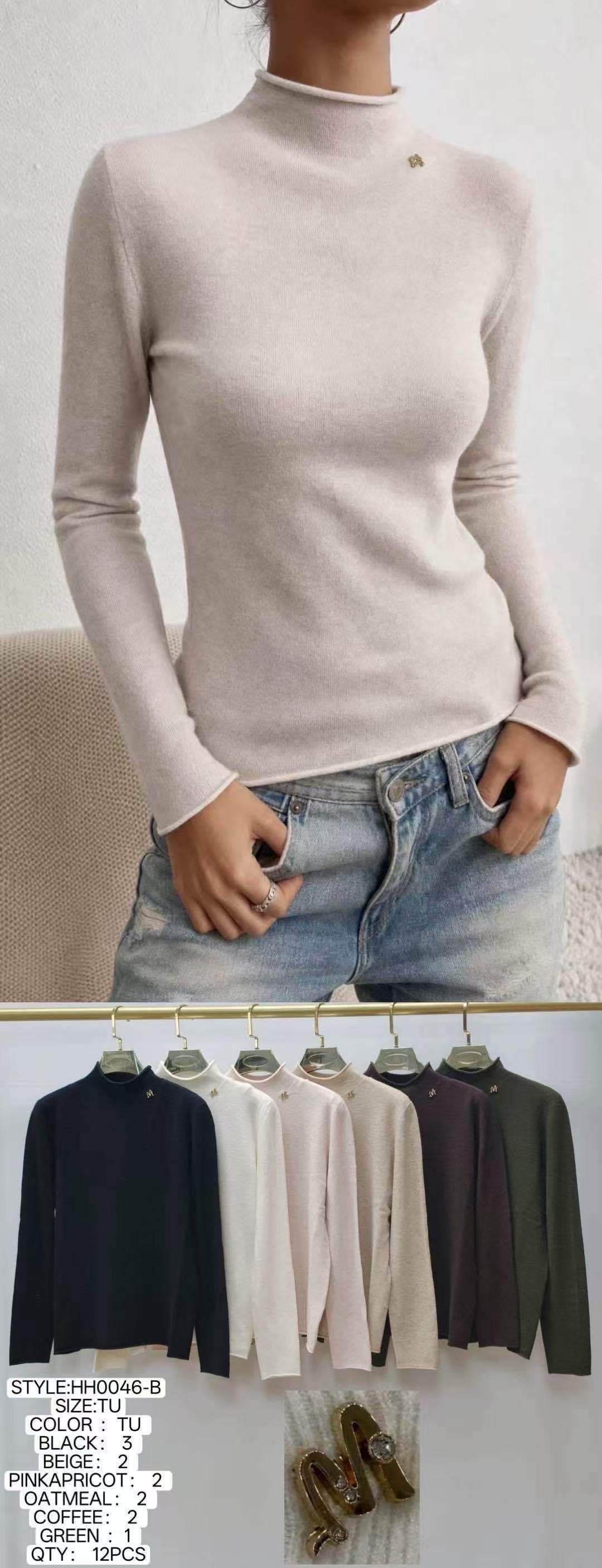 Slim pulóver s polorolákom