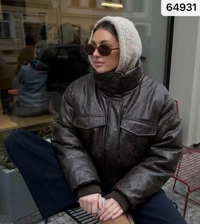 Oversize bunda s vysokým stojákom