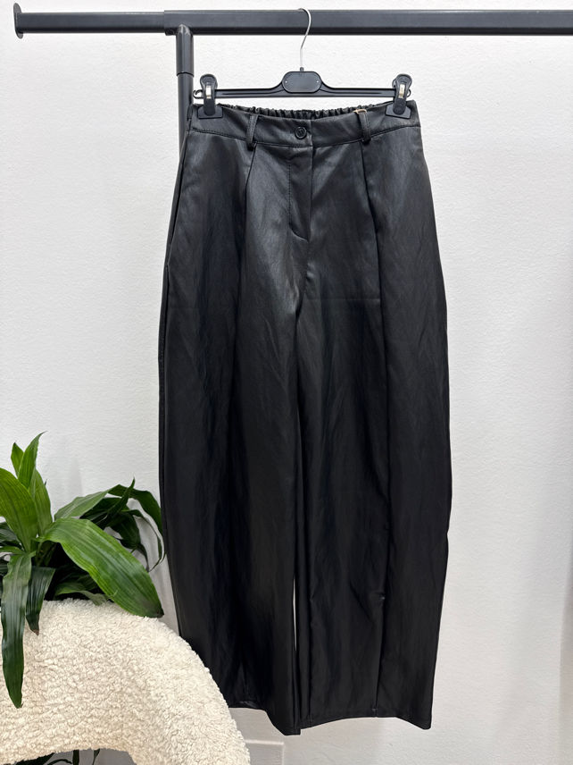 Nohavice Wide Leg s Záhybmi