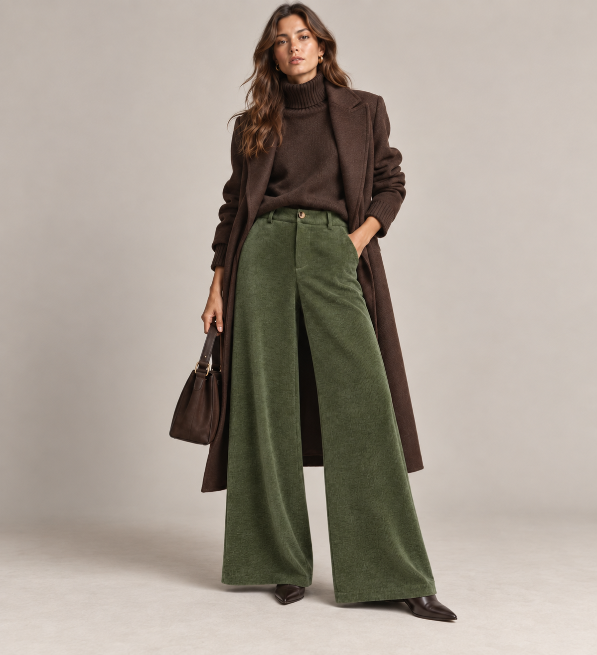 Nohavice Wide Leg s Plisovaním