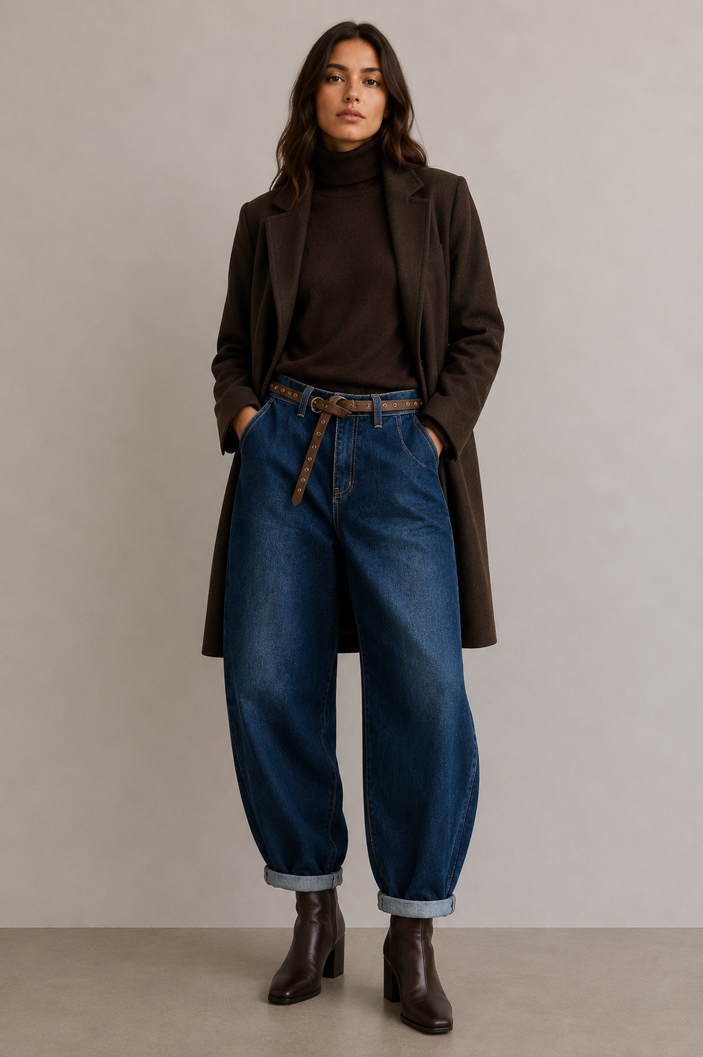 Nohavice Baggy Balloon z denimu