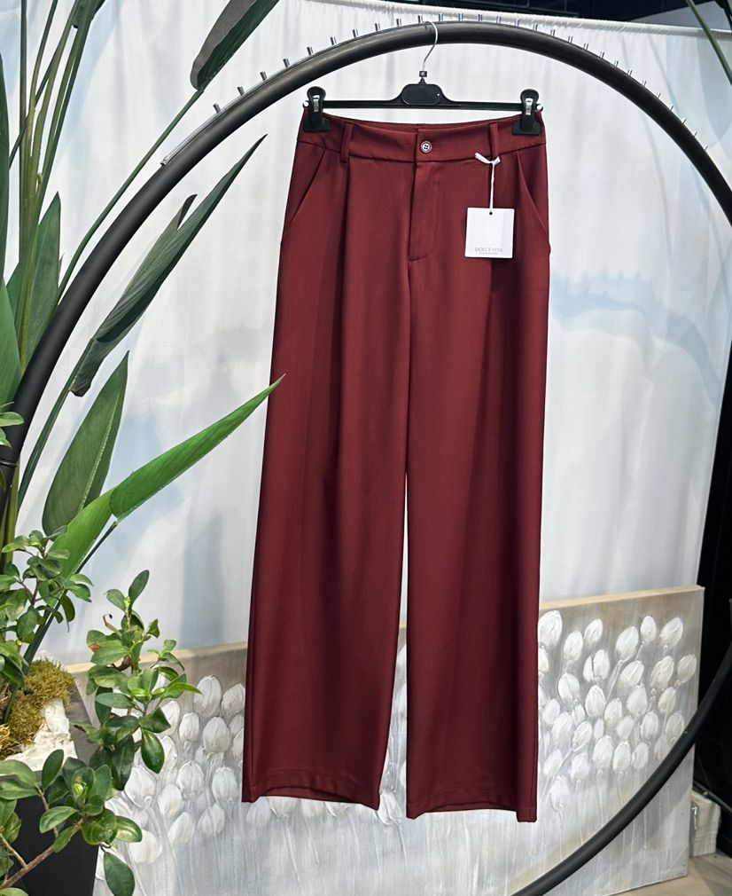 Nohavice Wide Leg s Plisami