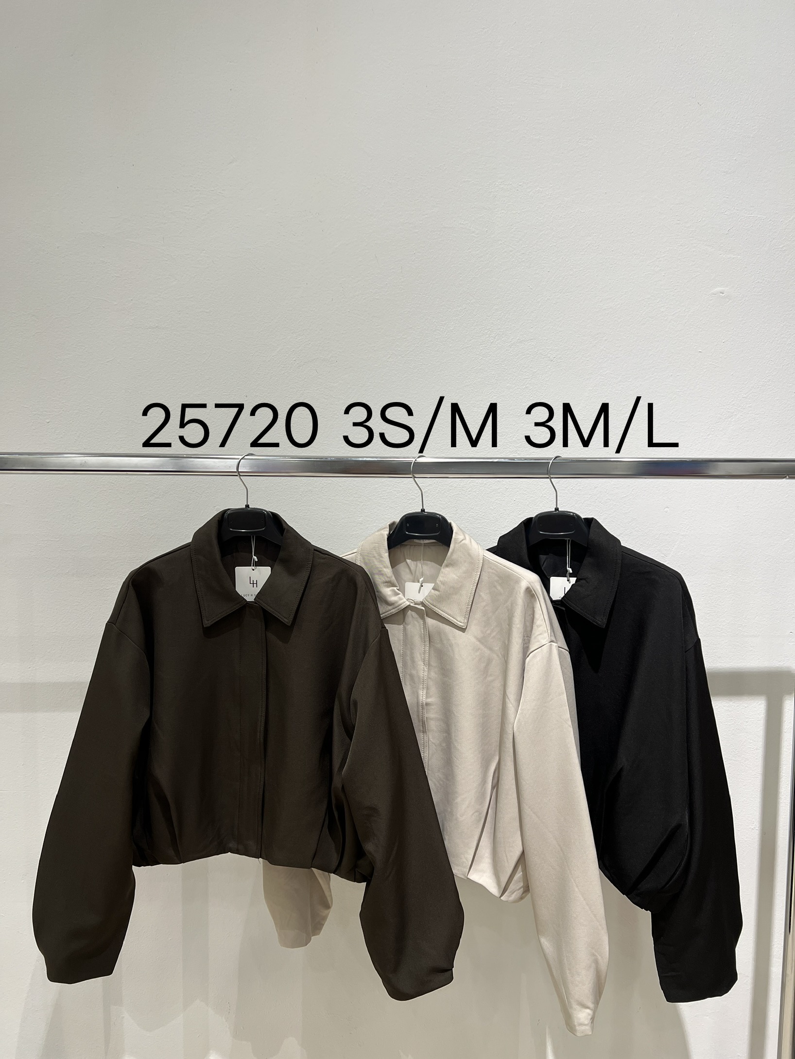 Oversize krátka bunda s košeľovým golierom