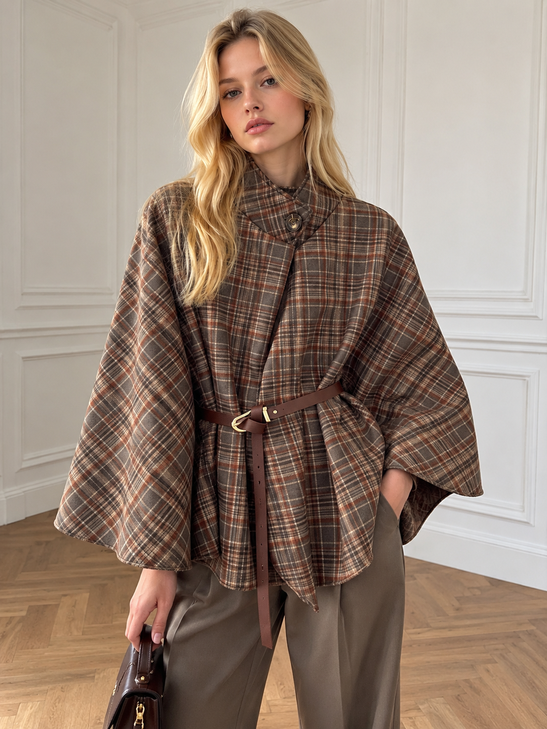 Oversized kabát s opaskou