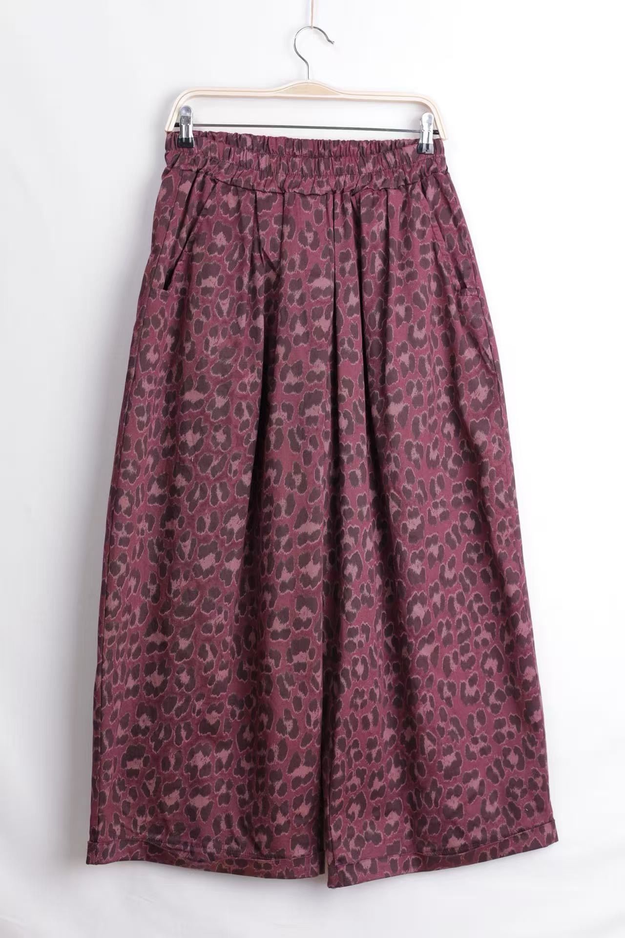 Nohavice Wide Leg s Pampúškovým Vzorom