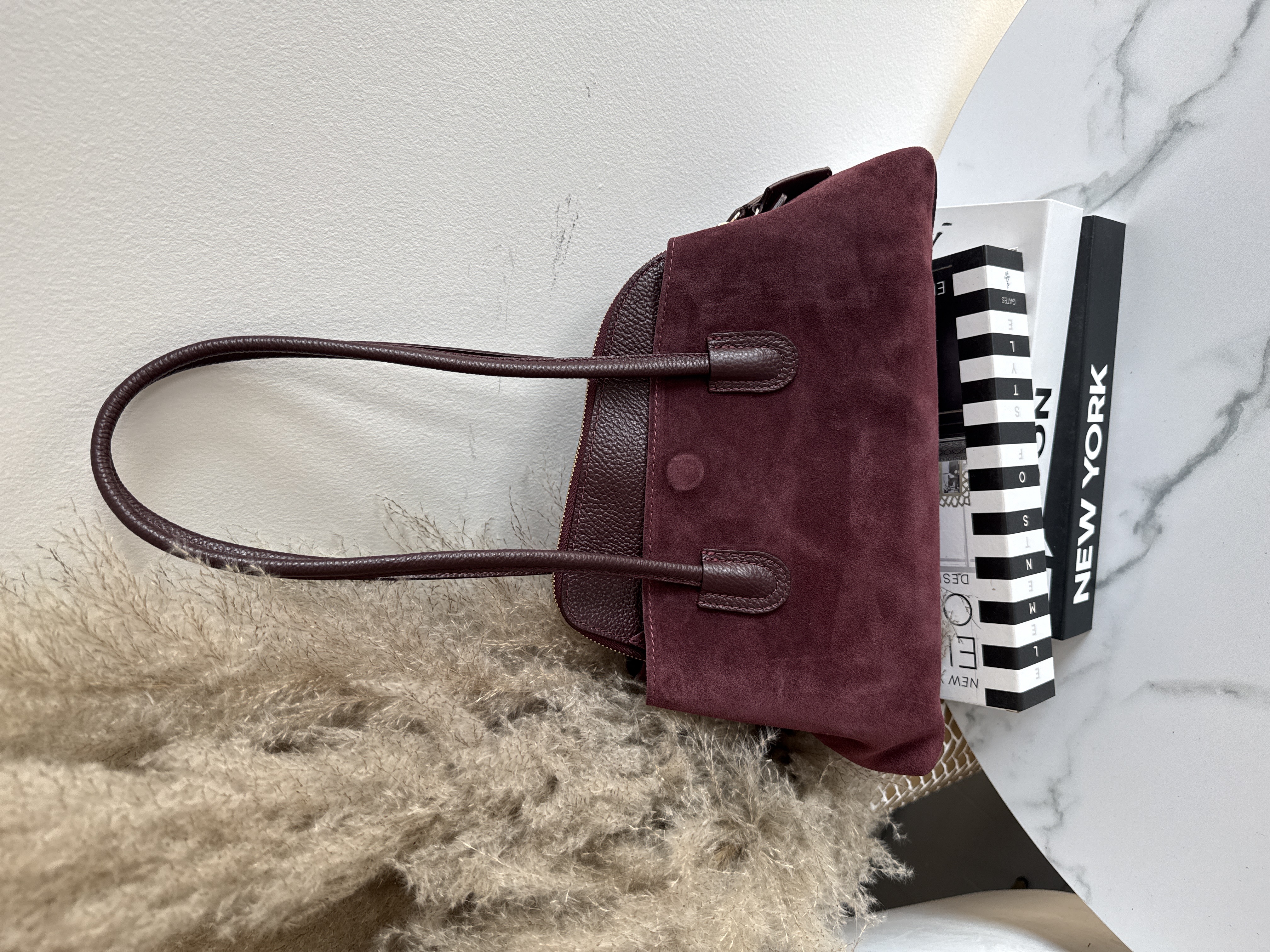 Semišová shopper kabelka