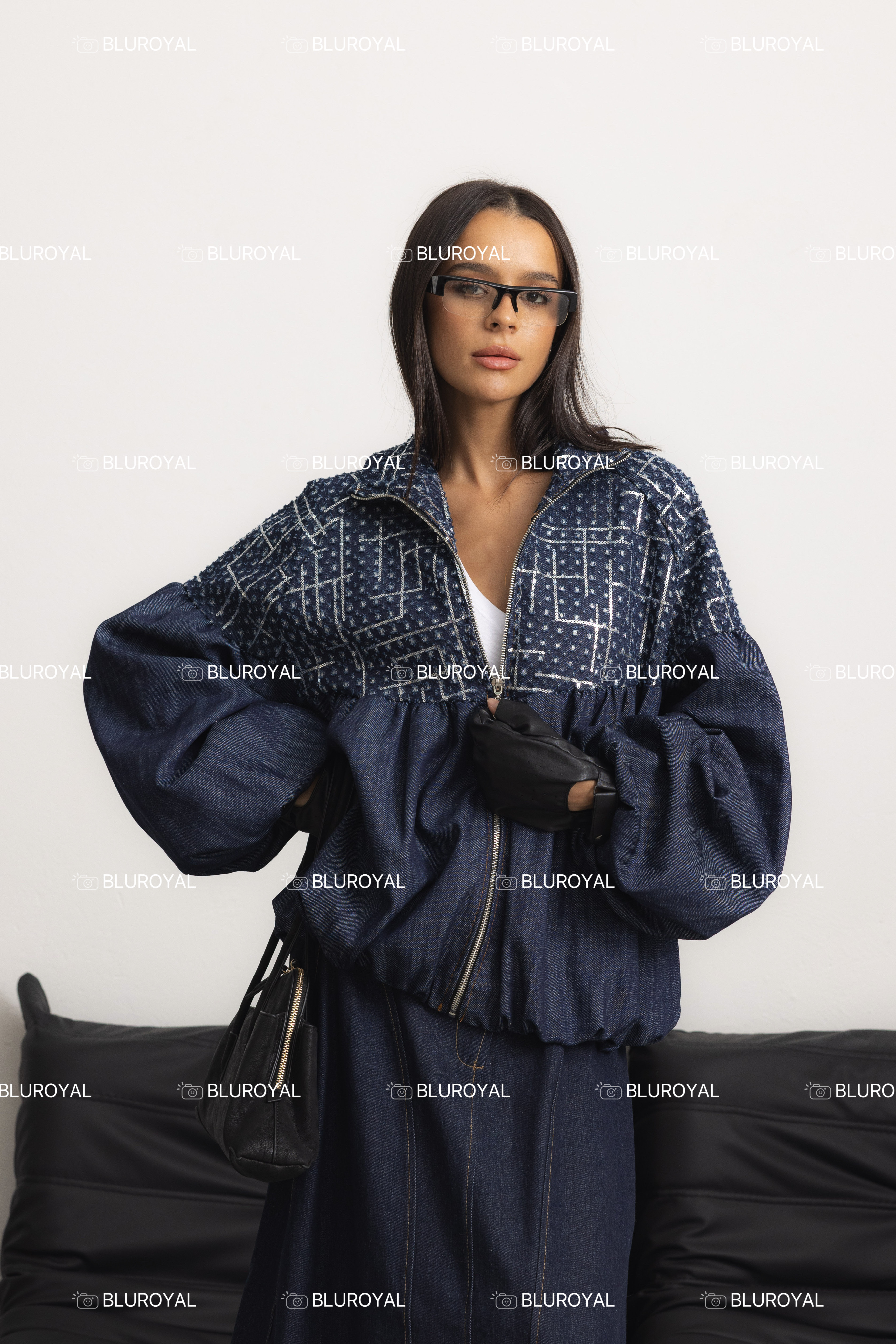 Oversize bunda s flitrami