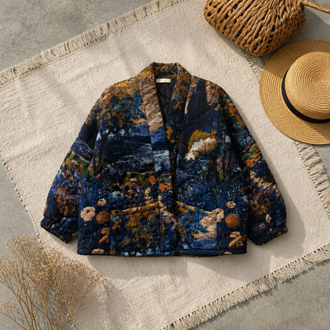 Prešívaná kimono bunda