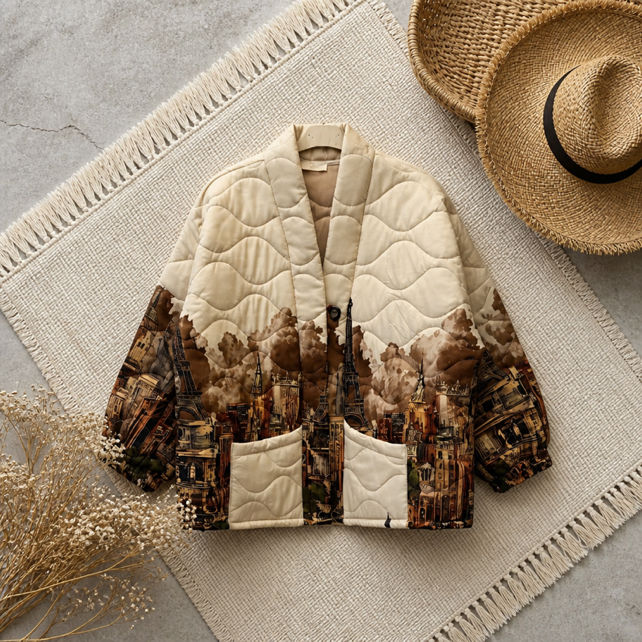 Prešívaná kimono bunda