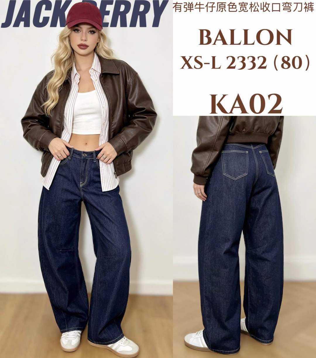 Džínsové Balloon Nohavice s Vysokým Pásom