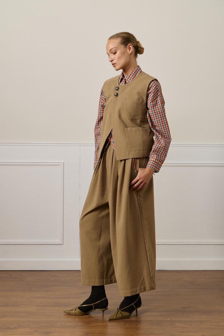 Culotte nohavice s prestrihmi