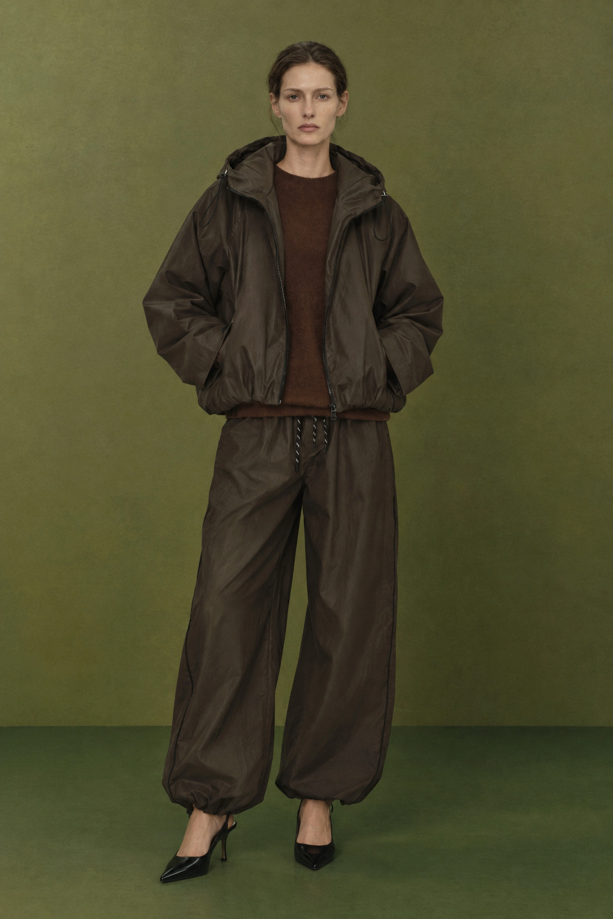 Oversize bunda s kapucňou