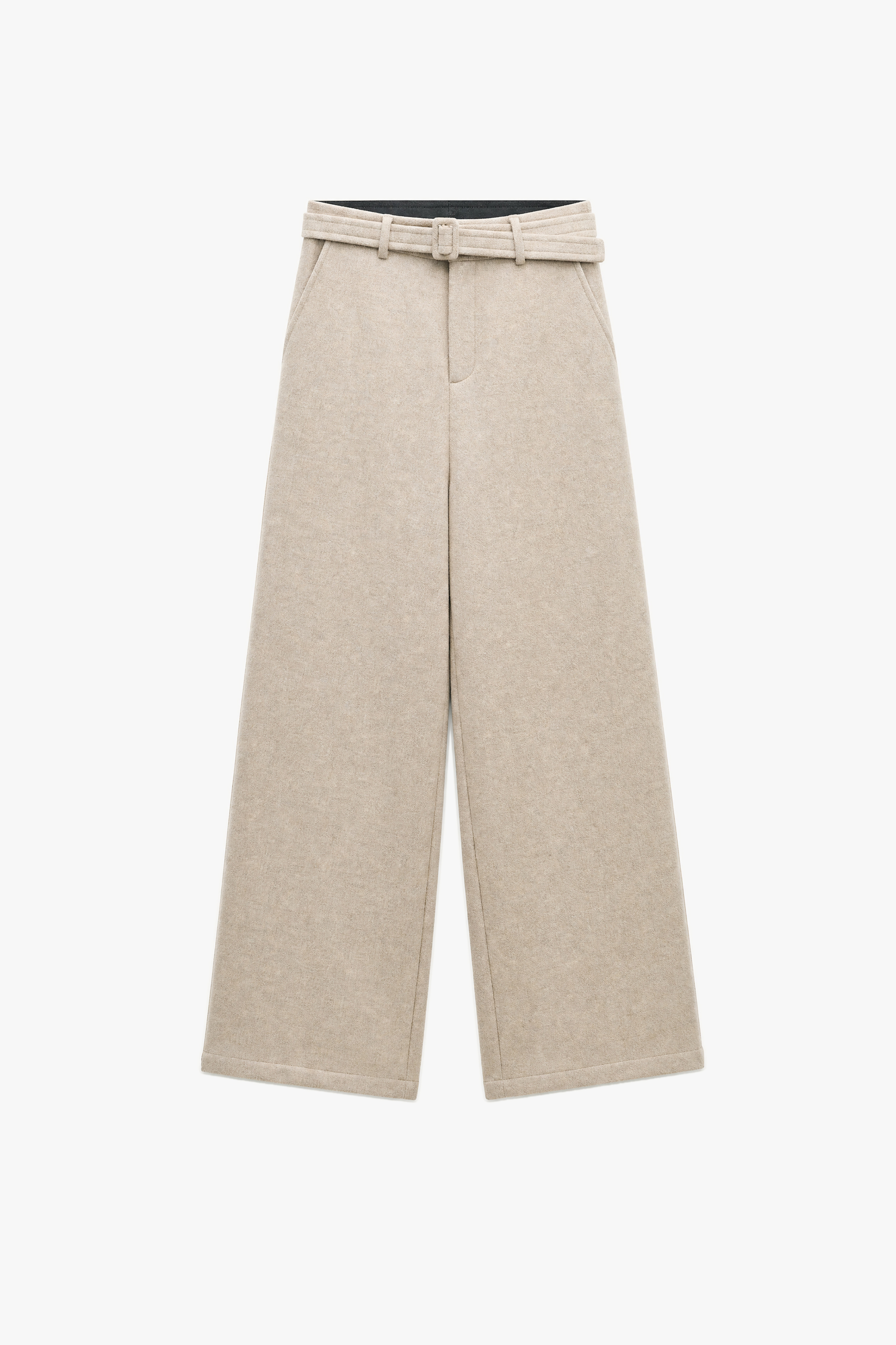 Nohavice wide leg s opaskom
